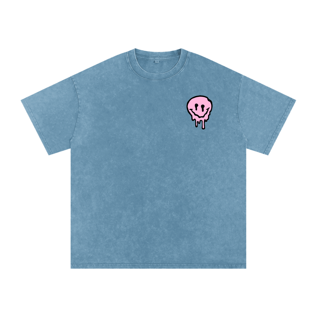 PINKYFACE Snow Washed Oversized T-Shirt