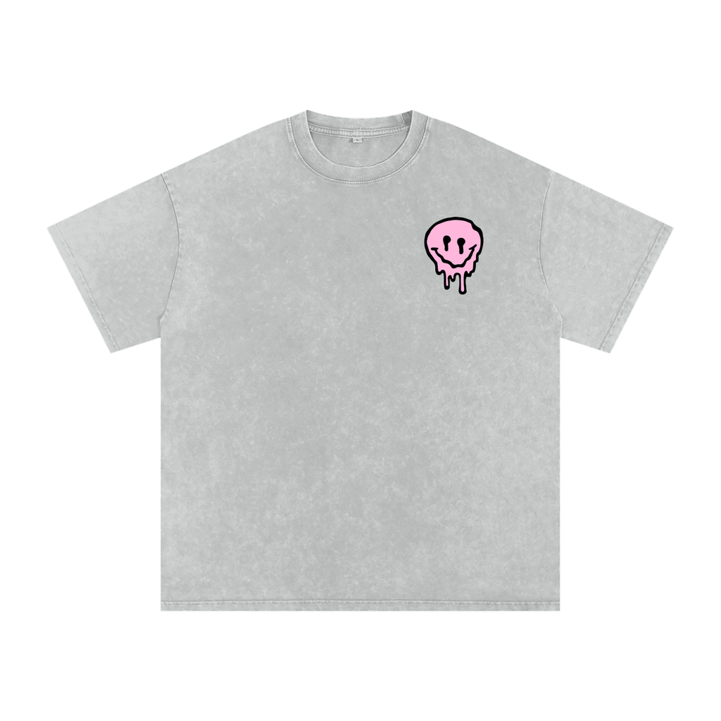 PINKYFACE Snow Washed Oversized T-Shirt