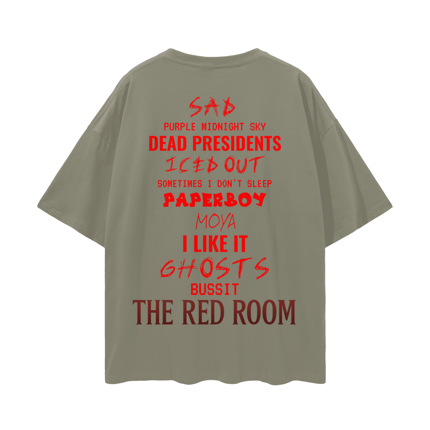 $kinny Red Room Drop Shoulder T-Shirt