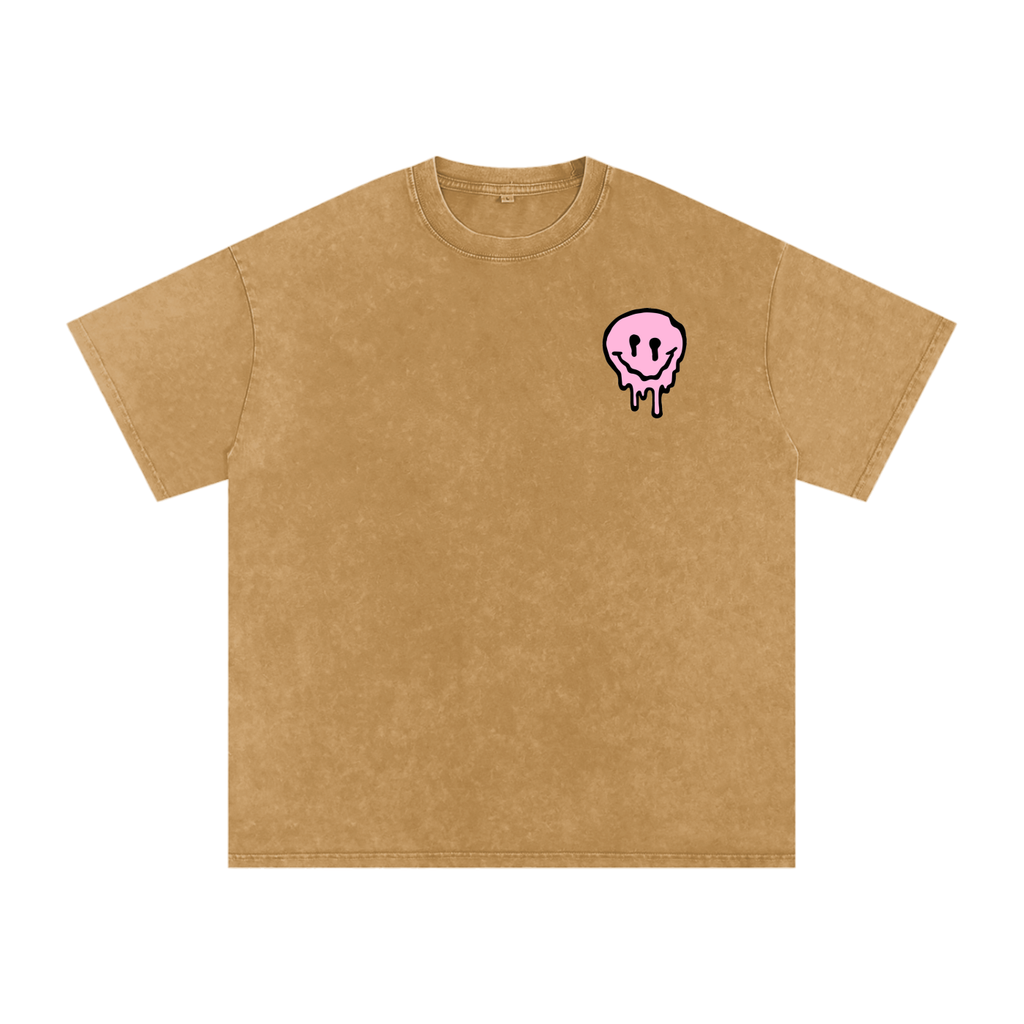 PINKYFACE Snow Washed Oversized T-Shirt