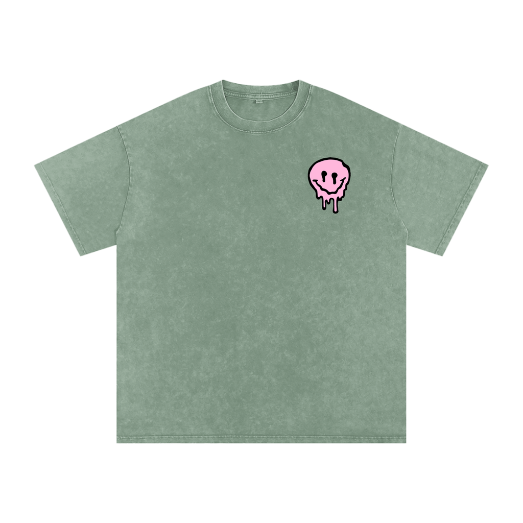 PINKYFACE Snow Washed Oversized T-Shirt
